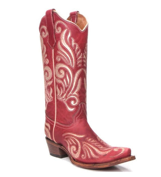 Circle G Womens Red Snip Toe Cowboy Boots L5760
