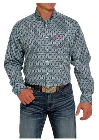 Cinch Men Flowered Pattern Long Sleeve Shirt-MTW1105434