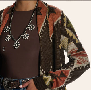 ROCK&ROLL Ladies Aztec Duster(Dark Brown)-BW95T07821