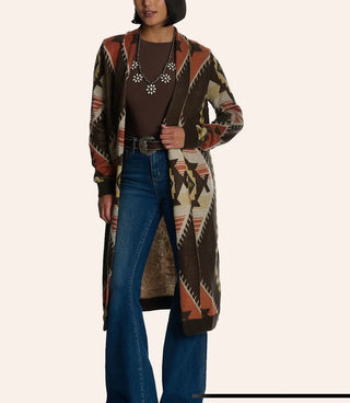ROCK&ROLL Ladies Aztec Duster(Dark Brown)-BW95T07821