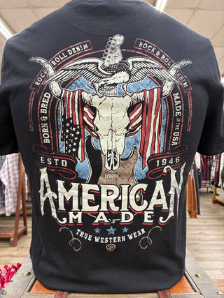 Rock & Roll Men’s Western T-Shirt (Black) BU21T08871