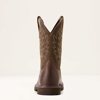 Ariat Men Groundbreaker Wide Square Toe SOFT Toe Work Boot (Brown)-10020059