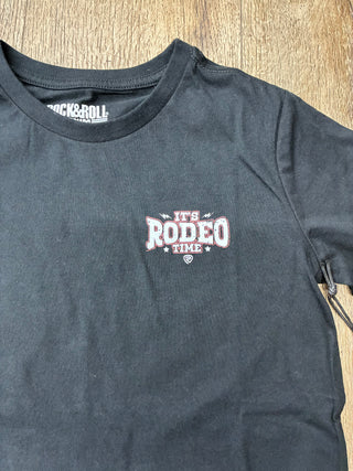 Rock & Roll Boys Rodeo Time T-Shirt(Black) BB21T06793