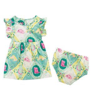 Wrangler Western Baby Girl Dress (Green) 112379471