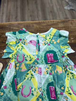 Wrangler Western Baby Girl Dress (Green) 112379471