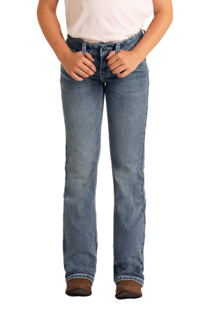 Rock&Roll Girls Steerhead Bootcut Jeans (Blue)BG4MD06026