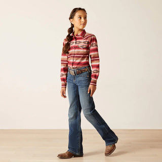 Ariat Girls Sarape Snap Shirt (Blushing) 10046420
