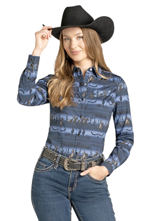 Women's Rock & Roll TONAL PRINT SNAP BWN2S07135