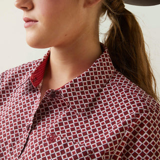 Ariat Women's Kirby Red Geo Stretch Shirt 10046701