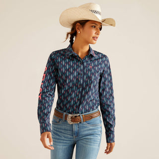Team Kirby Stretch Shirt (Navy/Pink)-10048885