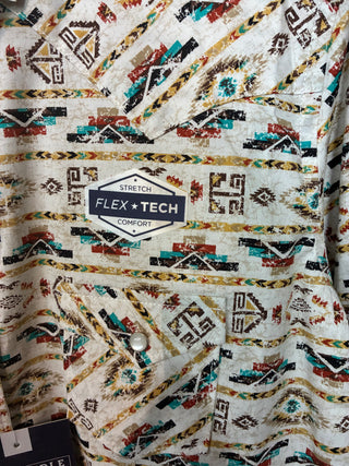 ROCK AND ROLL 03176 LADIES LS SNAP SHIRT (Natural)-RWN2S0317