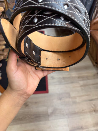 LS Laser Cinto Men’s Diamante Belt (Black)
