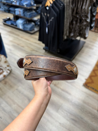 Nocona Men’s Ostrich Print Belt (Brown) N2491844