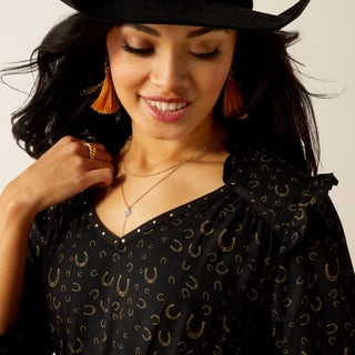 Ariat Women’s Blinged Out Midi Dress (Black) 10053967