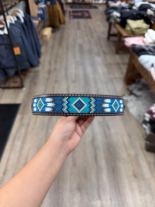 Ariat Kids Woven Geometric Inlay Belt (Brown) A1307602