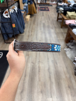 Ariat Kids Woven Geometric Inlay Belt (Brown) A1307602