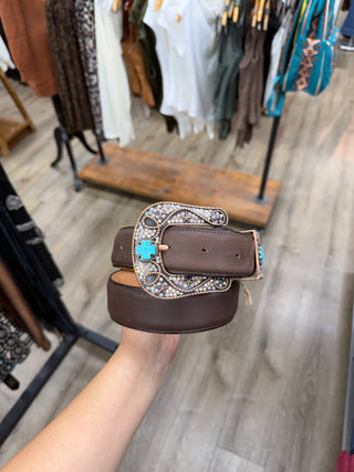 LS Rhinestone Women’s Western Belt (Tobacco)