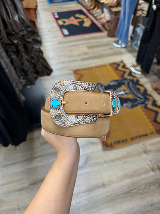 LS Rhinestone Women’s Western Belt (Shedron Nobuck)