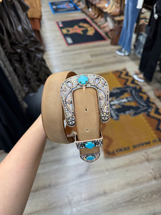 LS Rhinestone Women’s Western Belt (Shedron Nobuck)