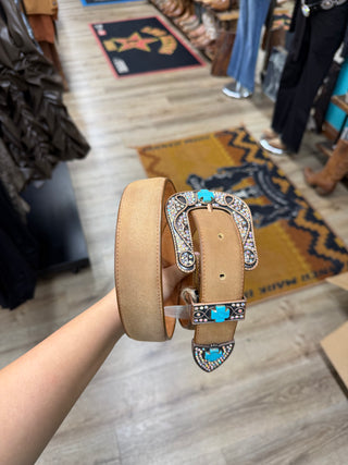 LS Rhinestone Women’s Western Belt (Shedron Nobuck)
