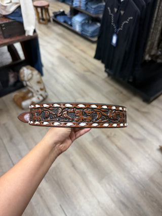 3D Kids Rodeo Embossed Leather Belt (Brown) D120002802