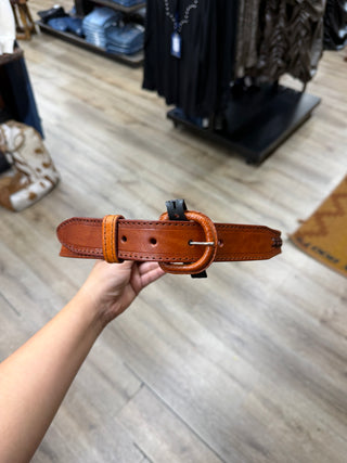LS Conchos Kids Leather Belt (Cognac)