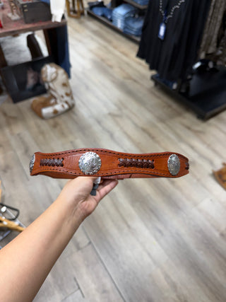 LS Conchos Kids Leather Belt (Cognac)