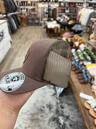 Ariat Men’s Embroidered Logo Canvas Cap (Brown) A300053002