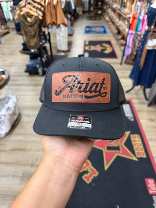 Ariat Men’s Leather Logo Patch (Black) A300086201