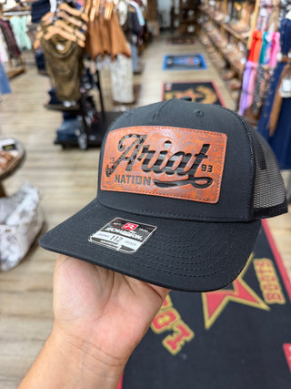 Ariat Men’s Leather Logo Patch (Black) A300086201