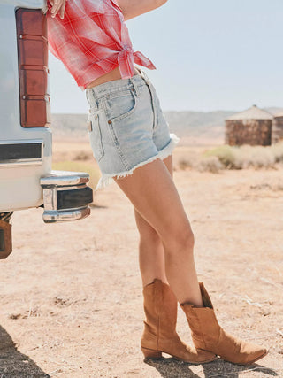 Wrangler Reworked High Rise Short (Light Stone) WBRWSLS