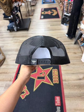 Rodeo Bully Flat Billed Cap (Black/Rust) RBH0010558