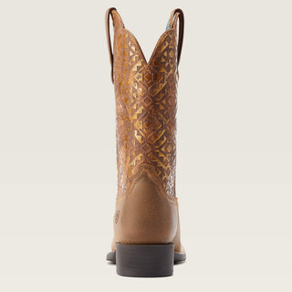 Ariat Women’s Round Up Wide Square Toe Boot (Bare Brown) 10044431