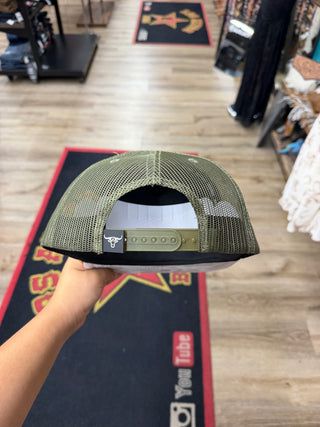 Rodeo Bully Flat Billed Cap (Green/Mustard) RBH0014553