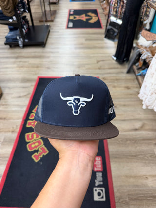 Rodeo Bully Flat Billed Cap (Navy/Brown) RBH0011007