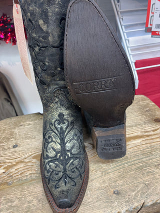 CORRAL BRONZE TEENS SNIP TOE BOOT-A3154T