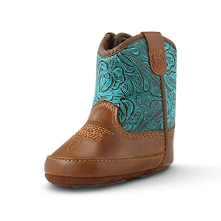 ARIAT LIL STOMPER TURQUOISE ROUND UP BOOT- A442003102