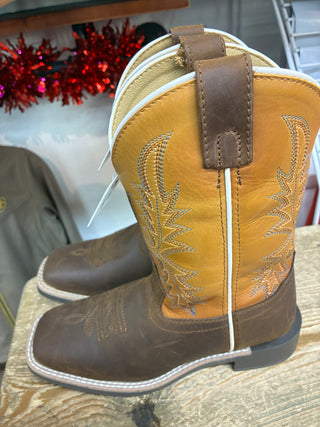 Smoky Mountain Kids Square Toe Boot (BROWN OIL DISTRESS/TAN) -3516