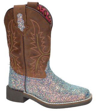 Girl's Youth Smoky Mountain Ariel Glitter Square Toe Western Boots -3077Y