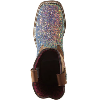 Girl's Youth Smoky Mountain Ariel Glitter Square Toe Western Boots -3077Y