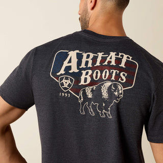 Ariat Men’s American Bison T-Shirt (Charcoal Heather) 10071195