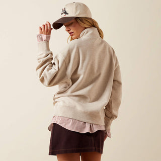 Ariat Running Wild 1/2 Zip Sweatshirt(OATMEAL HEATHER)-10079255