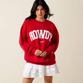 Collegiate Oversize Sweatshirt(CRIMSON|WHITE)-10079905