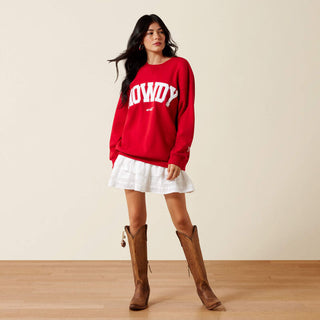 Collegiate Oversize Sweatshirt(CRIMSON|WHITE)-10079905