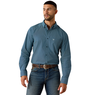 Ariat Mens Jordi Fitted Shirt Poseidon - 10071600