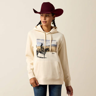 Ariat Wish You Were Here Hoodie(Parchment)-10079308