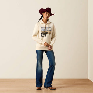 Ariat Wish You Were Here Hoodie(Parchment)-10079308