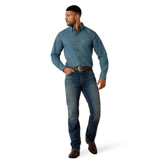 Ariat Mens Jordi Fitted Shirt Poseidon - 10071600