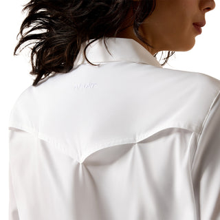 Women's Ariat White Western Long Sleeve VentTEK Shirt- 10071068