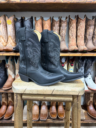 Smoky Mountain Women Madison Snip Toe Boot(Black)-6672